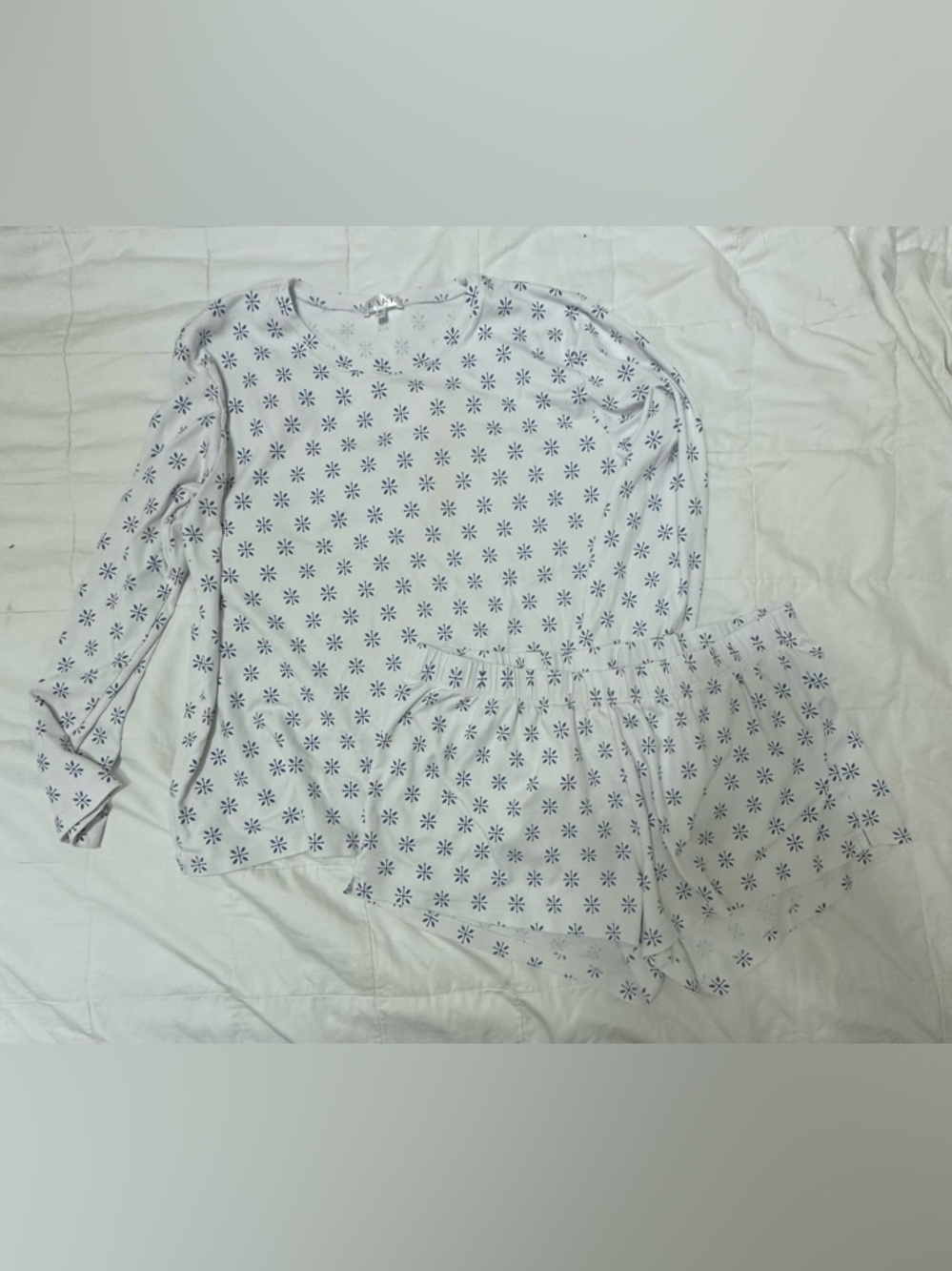 Lake Pajamas Pima Crew Long-Short Set - XL